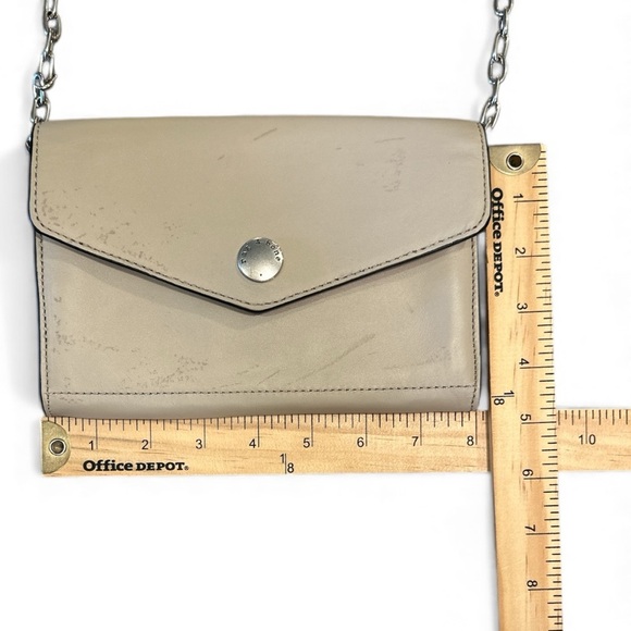 Rag & Bone Atlas Convertible Crossbody Leather Light Khaki Orange Interior - Picture 11 of 13